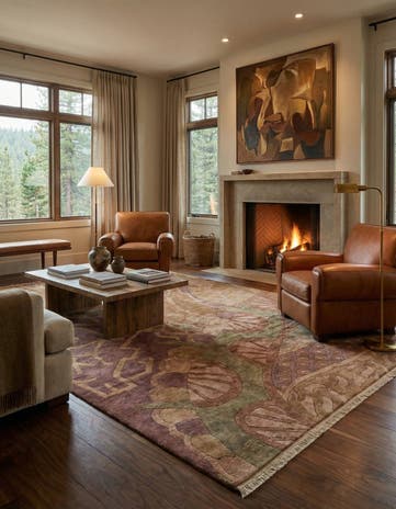 8' 2 x 11' 7 Hand Knotted Tibet Wool Rug