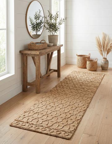 2' 7 x 12' Hand Woven Larsa Jute Runner Rug