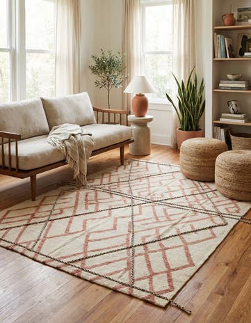 5' 9 x 7' 8 Hand Knotted Moroccan Wool Rug