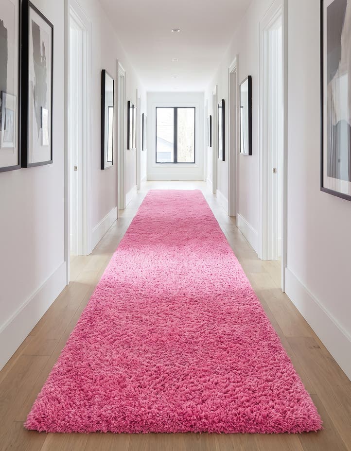 2' 7 x 16' 5 Solid Shag Runner Rug