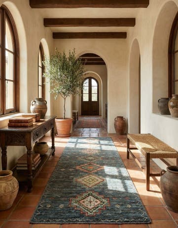 5' x 14' 8 Hand Knotted Moroccan Wool Runner Rug