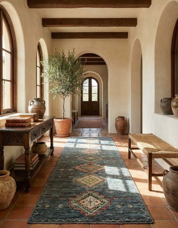 5' x 14' 8 Hand Knotted Moroccan Wool Runner Rug