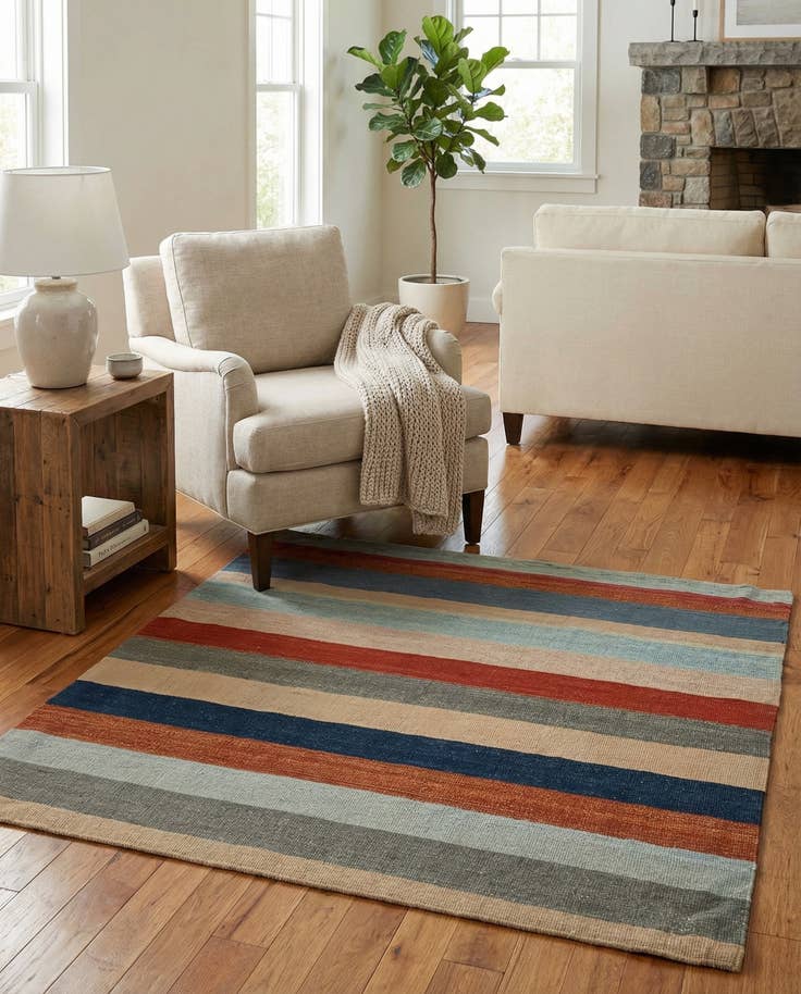 Detail image of 3' 3 x 3' 3 Hand Knotted Persian Wool Square Rug