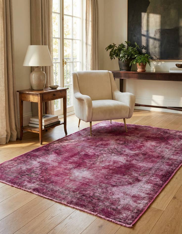 Detail image of  3' 2 x 4' 8  Hand Knotted Ultra Vintage Persian Wool Rug