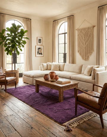 5' 6 x 8' 4 Hand Knotted Moroccan Wool Rug