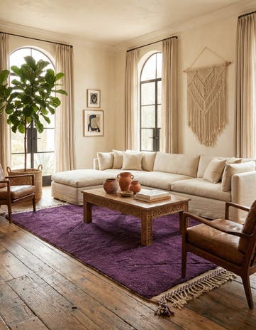 5' 6 x 8' 4 Hand Knotted Moroccan Wool Rug
