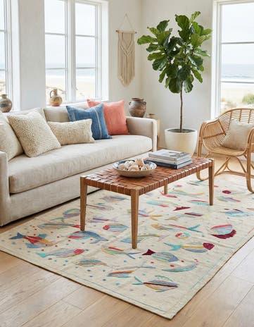 4' 2 x 6' Hand Woven Kilim Suzani Wool Rug