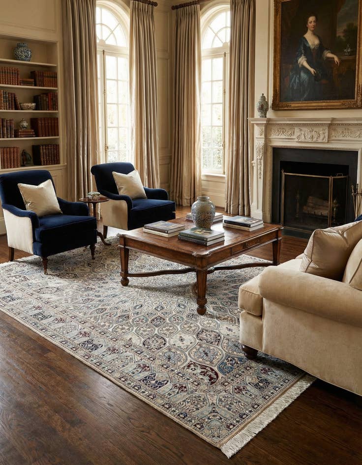 Detail image of  6' 7 x 10' Nain Rug