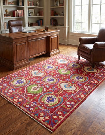 5' x 7' Hand Knotted Kazak Rug