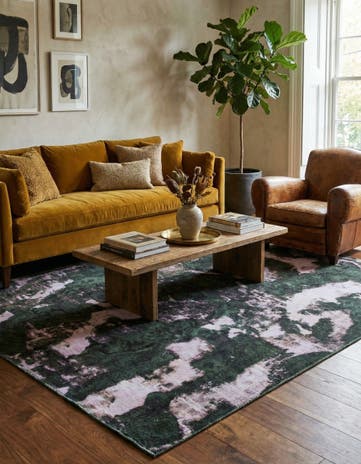 5' 3 x 6' 7 Hand Knotted Ultra Vintage Persian Wool Rug