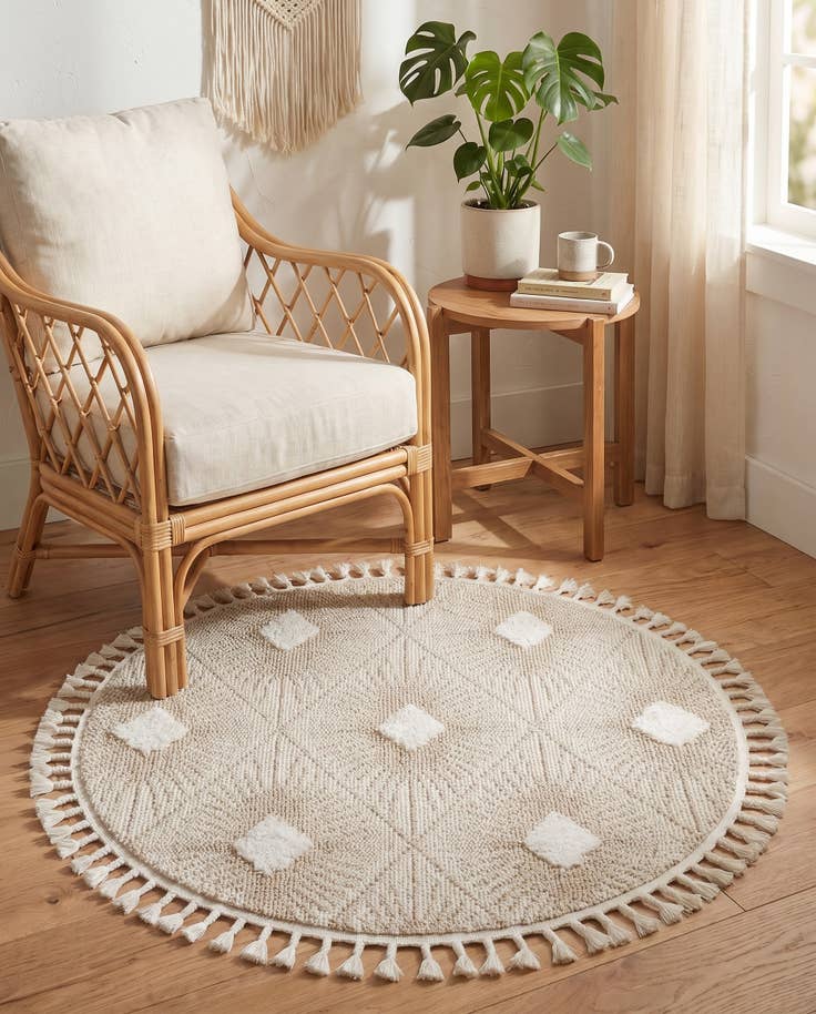 Detail image of 3' 3 x 3' 3 Boho Round Rug