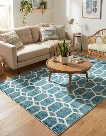 4' x 6' Lattice Trellis Rug