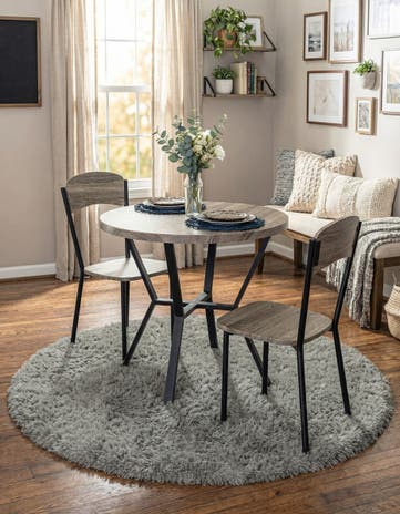 4' x 4' Infinity Shag Round Rug