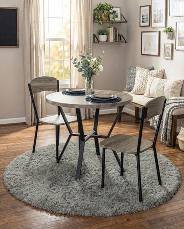  4' x 4' Infinity Shag Round Rug