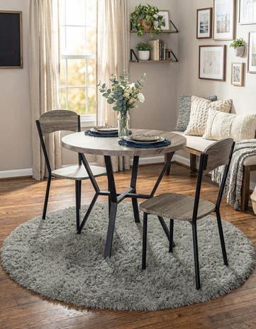 4' x 4' Infinity Shag Round Rug