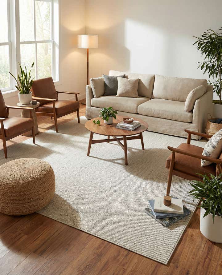 7' 10 x 7' 10 Easy-Clean Solid Indoor / Outdoor Square Rug