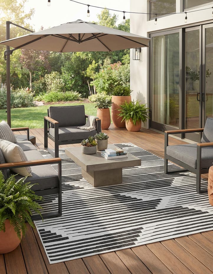 7' x 10' Easy-Clean Modern Indoor / Outdoor...