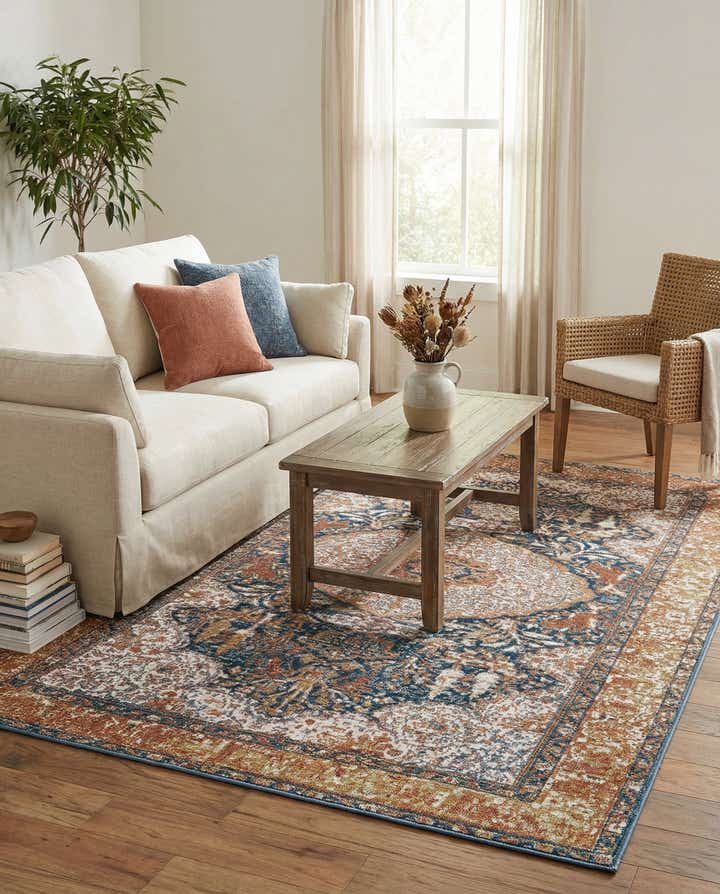4' x 6' Easy-Clean Traditional Indoor / Outdoor Rug