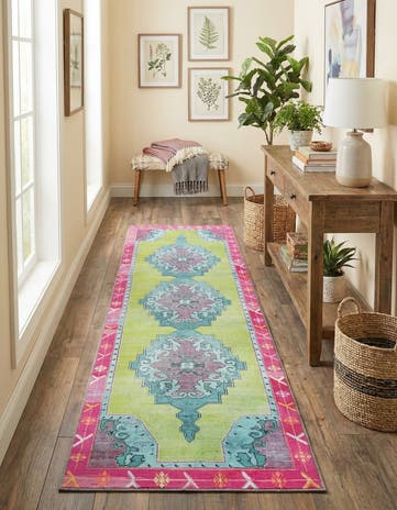 2' 6 x 10' Washable Timeless Runner Rug
