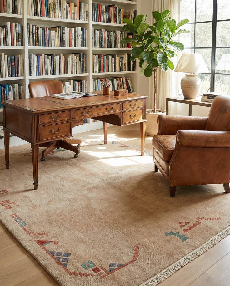 Detail image of 5' 9 x 7' 11 Hand Knotted Tibet Wool Rug