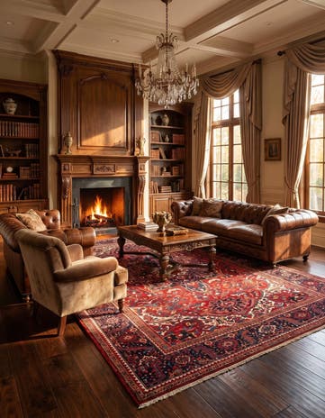 10' x 13' 7 Heriz Wool Rug