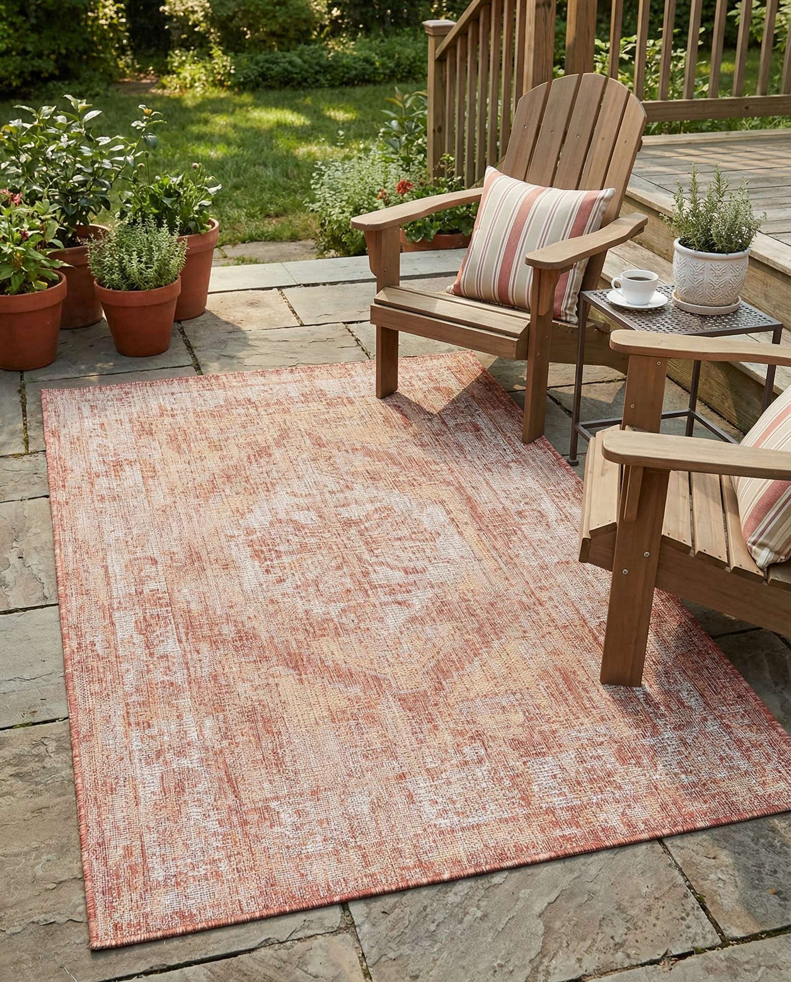 3' x 5' 3 Easy-Clean Traditional Indoor / Outdoor Rug