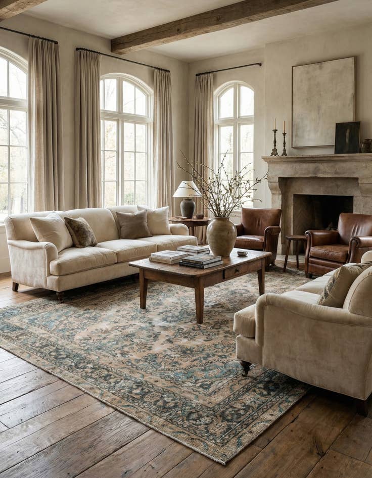 Detail image of  8' 2 x 11' 4  Hand Knotted Ultra Vintage Persian Wool Rug