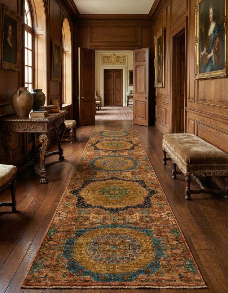 Detail image of 2' 7 x 11' 4 Mamluk Wool Runner Rug