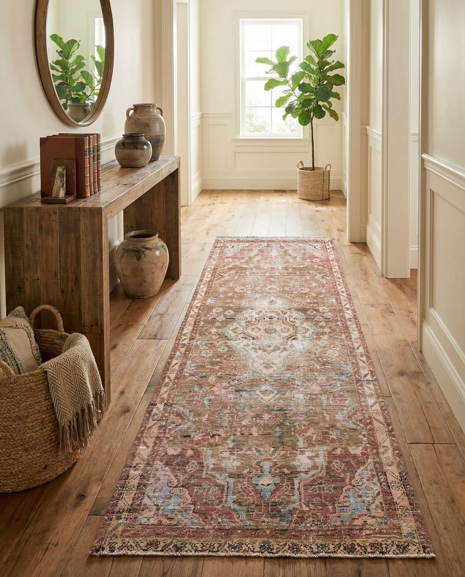 3' 5 x 9' 9 Hand Knotted Ultra Vintage Persian Wool Runner Rug