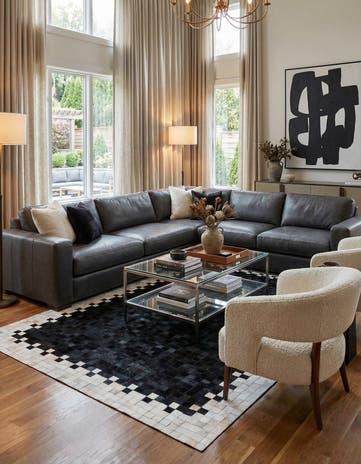 5' 1 x 7' 10 Cowhide Stocks Rug
