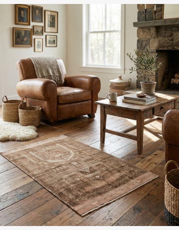 3' 1 x 4' 3 Hand Knotted Ultra Vintage Persian Wool Rug