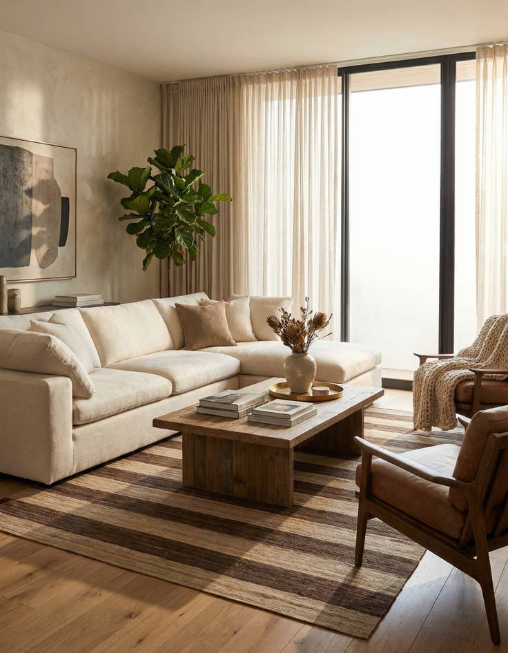 Detail image of 6' 6 x 12'  Hand Woven Kilim Modern Wool Runner Rug