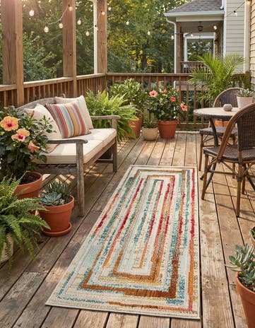 2' x 5' Easy-Clean Casablanca Indoor / Outdoor Runner Rug
