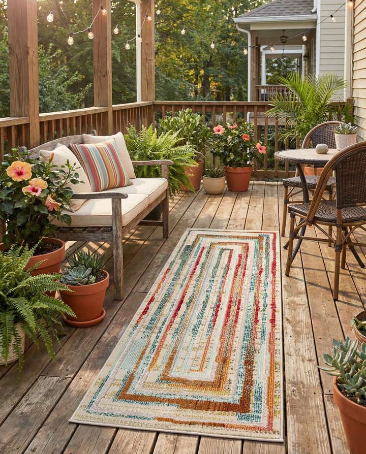 2' x 5' Easy-Clean Casablanca Indoor / Outdoor Runner Rug