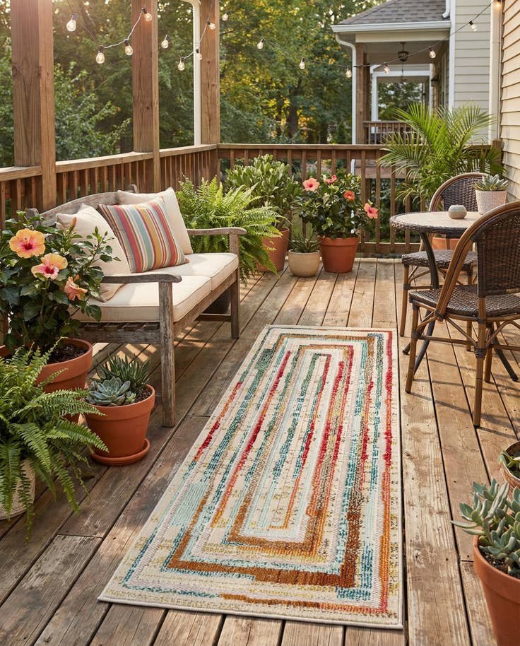 Detail image of 2' x 5' Easy-Clean Casablanca Indoor / Outdoor Runner Rug