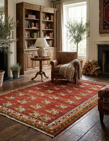 4' 5 x 6' 2 Ghashghai Wool Rug