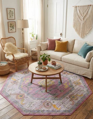 Pink Paragon Octagon Rug