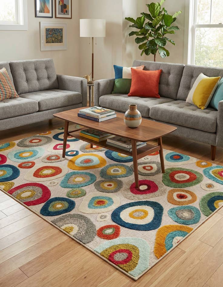 Detail image of 5' x 7' Easy-Clean Casablanca Indoor / Outdoor Rug