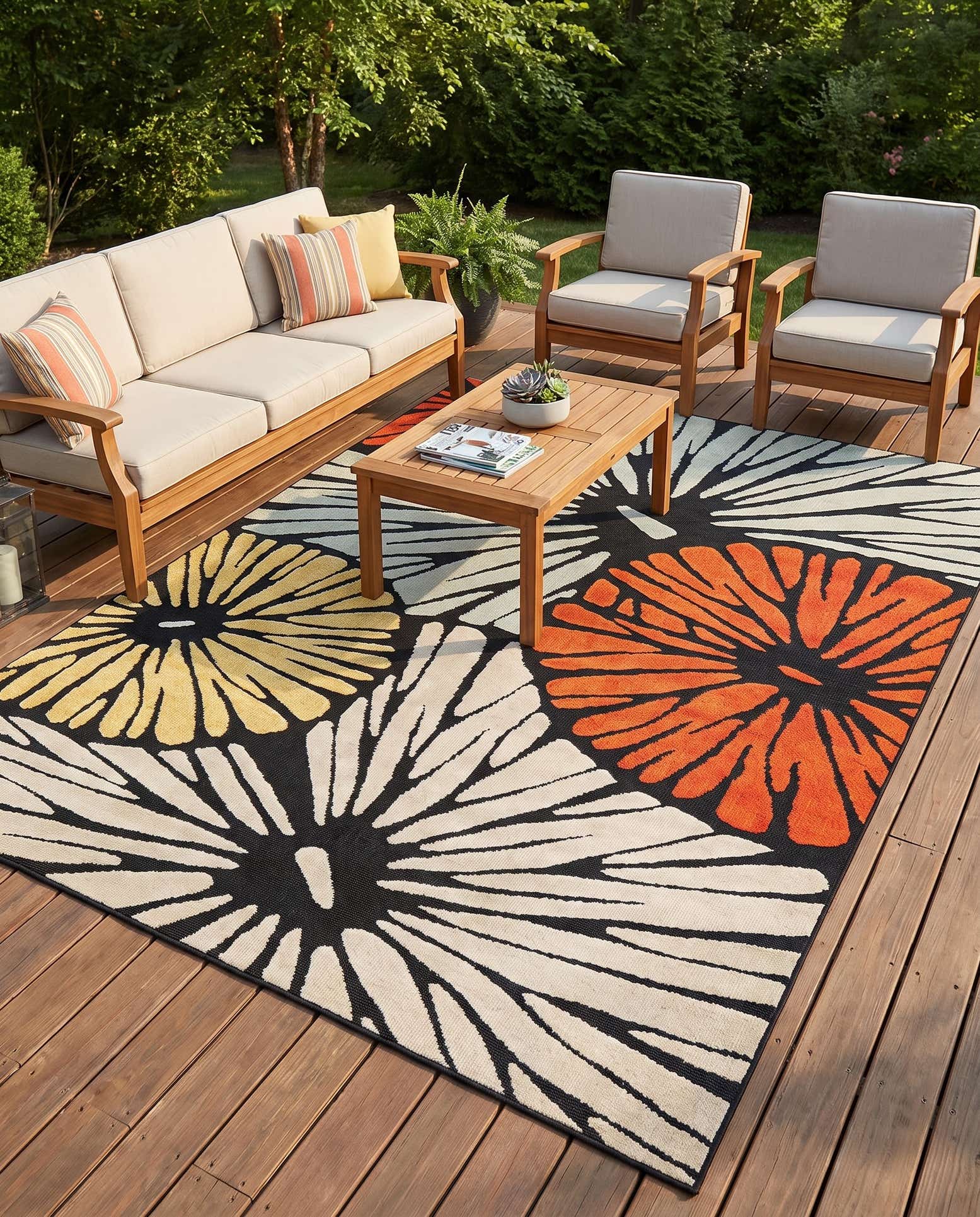 7' 10 x 10' Easy-Clean Casablanca Indoor / Outdoor Rug