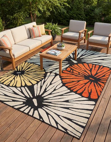 7' 10 x 10' Easy-Clean Casablanca Indoor / Outdoor Rug