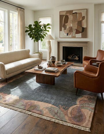 8' 3 x 11' 4 Hand Knotted Tibet Wool Rug