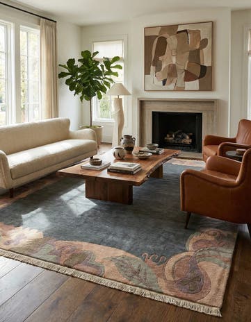 8' 3 x 11' 4 Hand Knotted Tibet Wool Rug