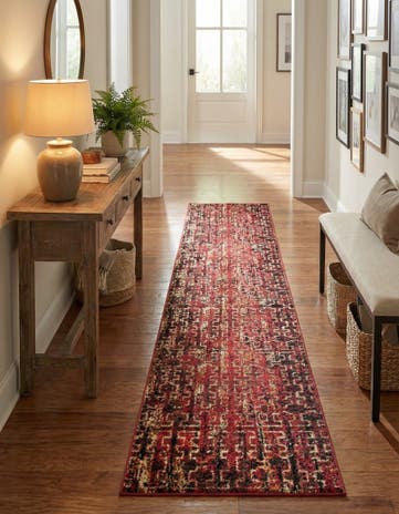 Burgundy Saturn Runner Rug