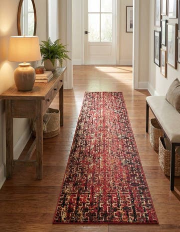 Burgundy Saturn Runner Rug
