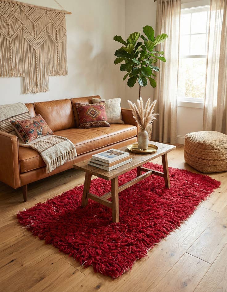 Detail image of 3' 3 x 5' 6  Hand Knotted Moroccan Wool Rug