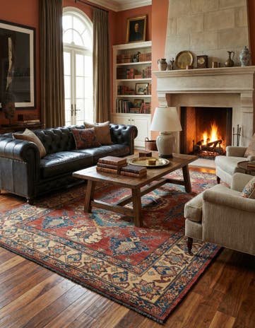 7' 2 x 10' 4 Hand Knotted Kazak Wool Rug