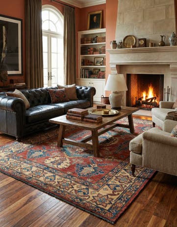 7' 2 x 10' 4 Hand Knotted Kazak Wool Rug