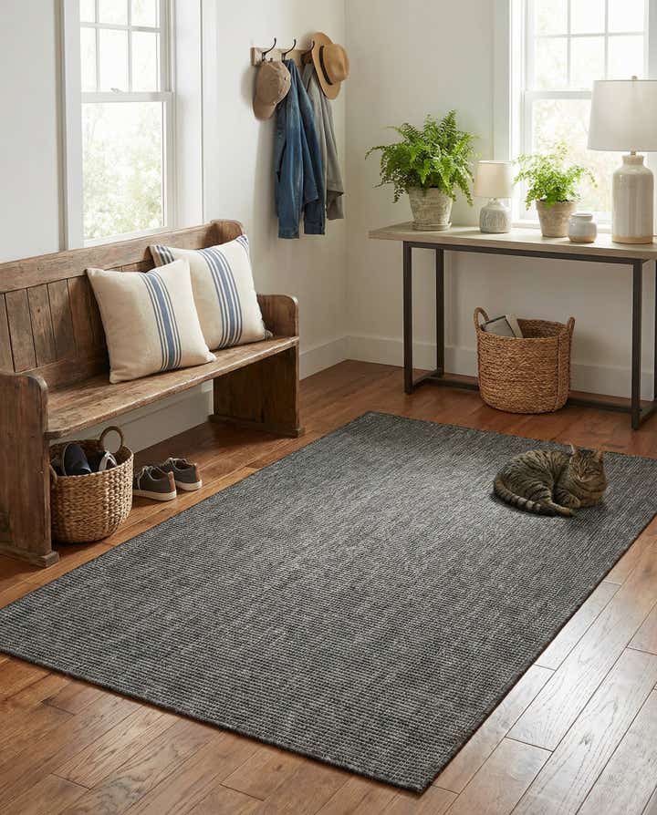 4' x 6' Easy-Clean Solid Indoor / Outdoor Rug