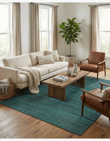 6' 8 x 9' 4 Hand Woven Kilim Modern Wool Rug