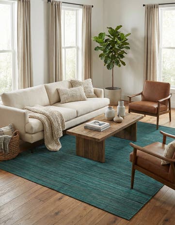 6' 8 x 9' 4 Hand Woven Kilim Modern Wool Rug